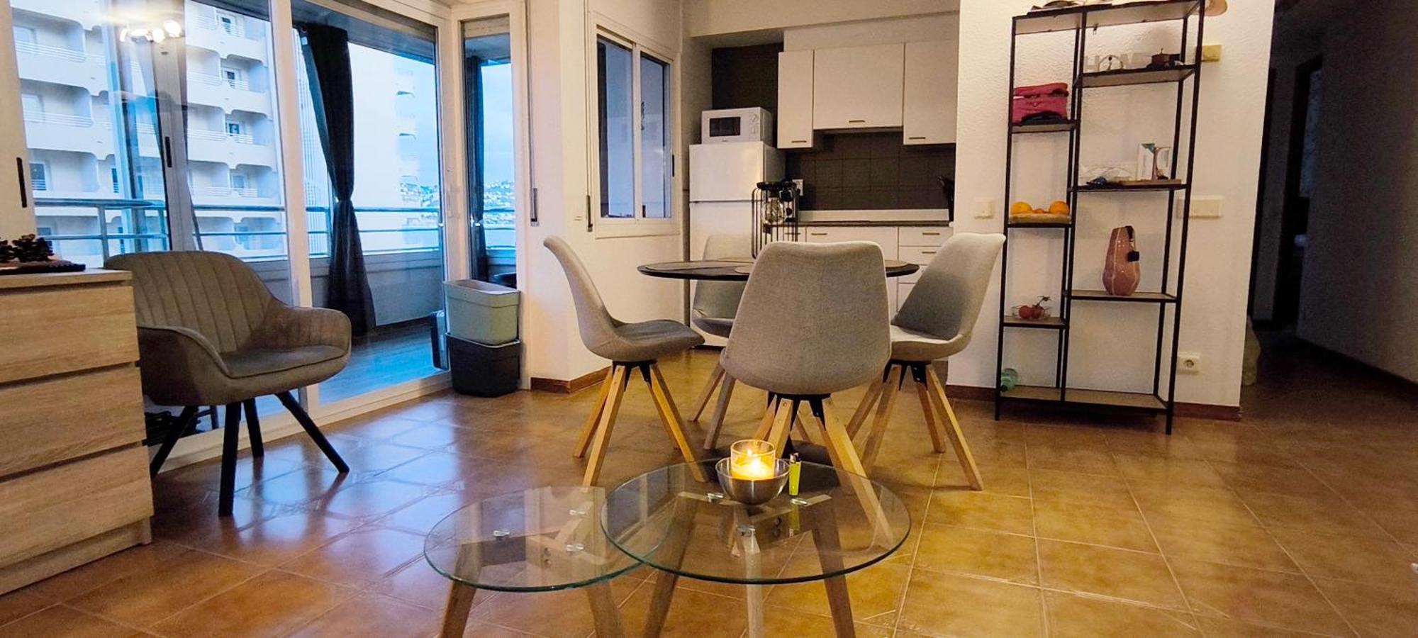 Spacieux Appartement Rose Front Mer Et Piscine Rosas Exterior foto